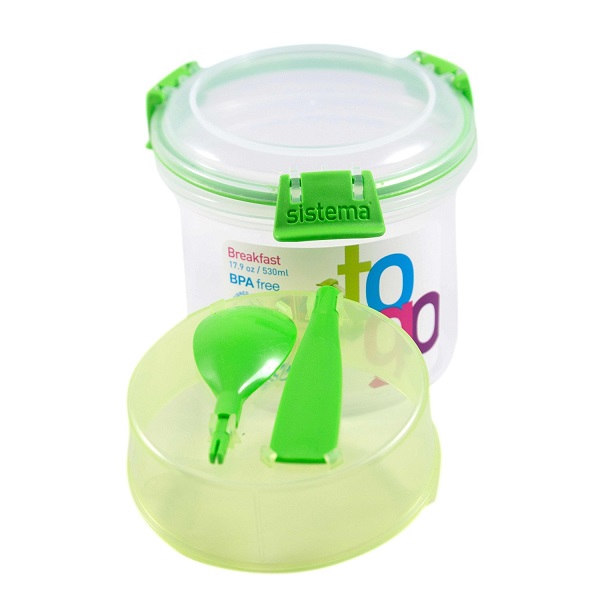Sistema To Go Breakfast Container with Spoon 530 ml