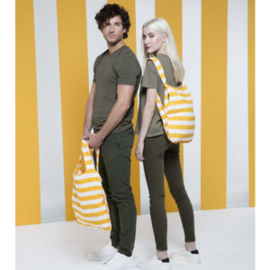 Notabag Original Reusable Shopping Tote Backpack Golden Stripes