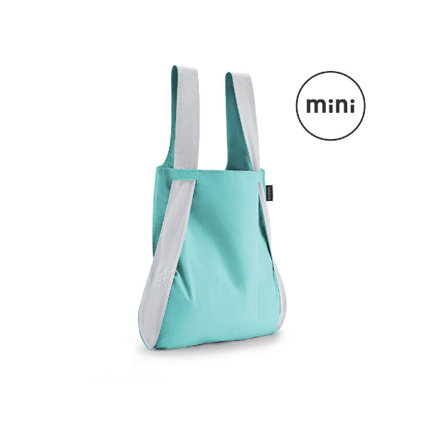 Notabag Mini Reflective Reusable Shopping Tote Backpack Mint